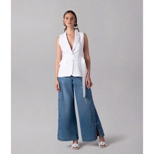 Anne Fontaine Chala White Vest Jacket